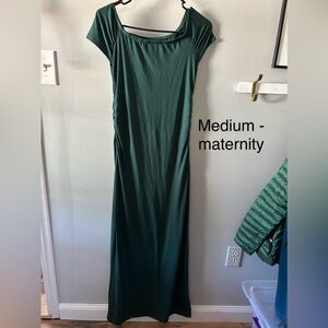Green maternity dress